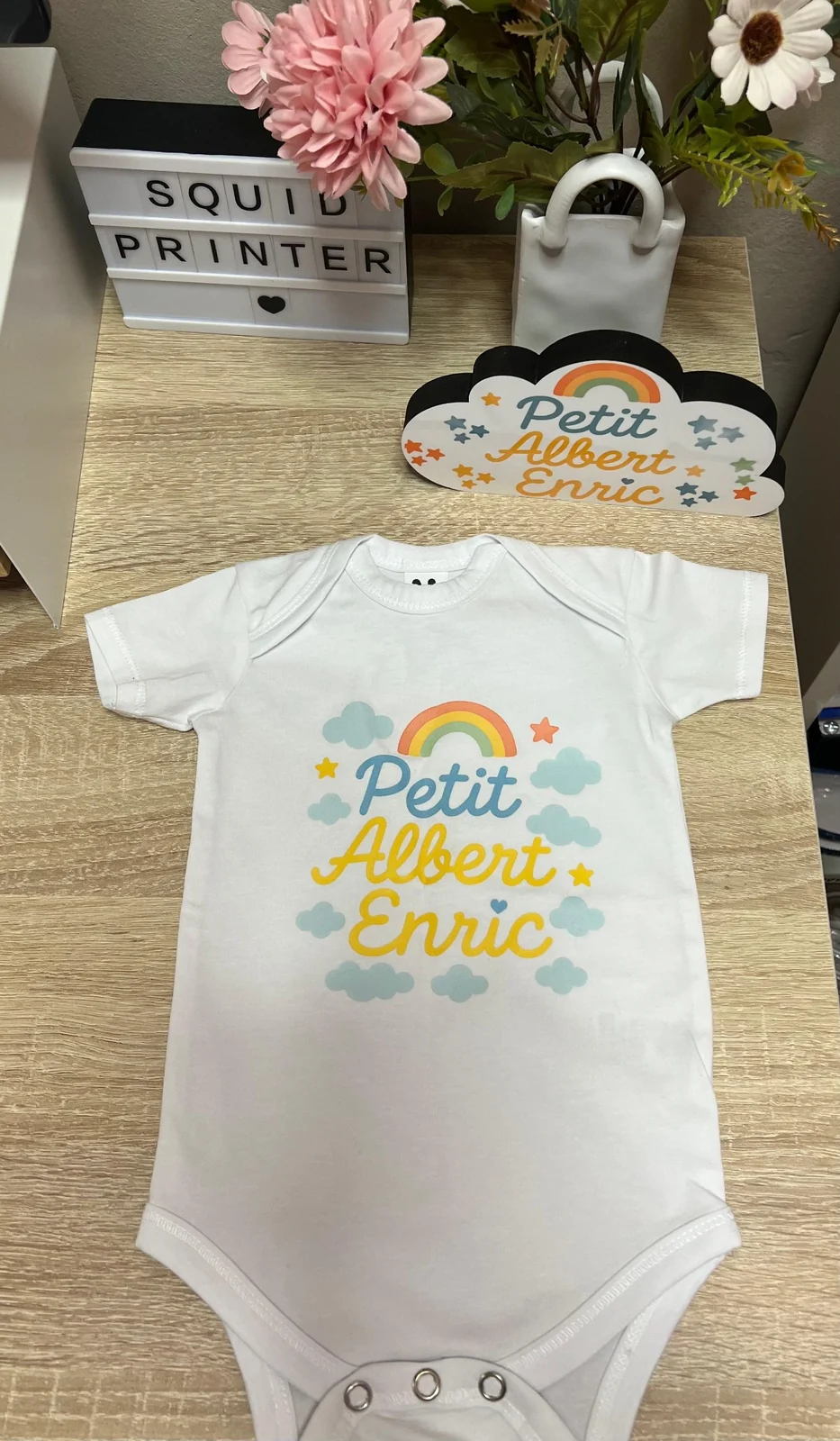 Bodie de bebé personalizado con nombre Petit Albert Enric